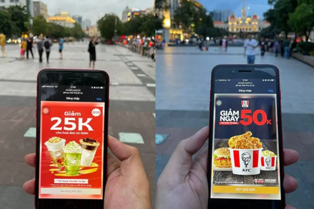 Quảng cáo qua kết nối WIFI